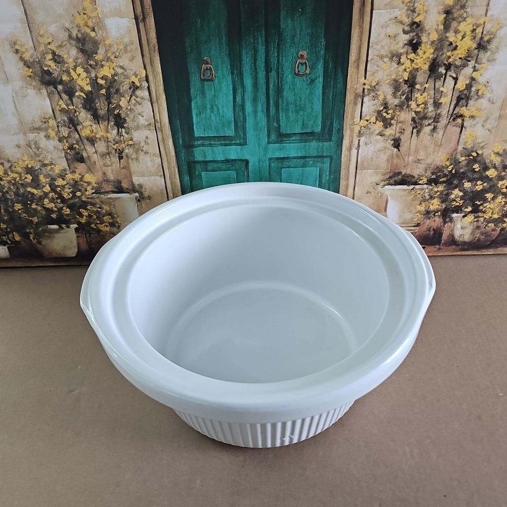 Vintage Rival Crock Pot 5Qt Stoneware Replacement Insert Parts Round 3350/2 USA